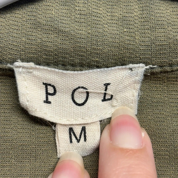 POL western button up Paisley M Olive Green women’s snap cowgirl - Picture 5 of 9